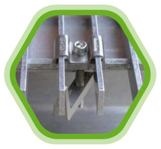 Grating fixing clamps Grating fixing clamps