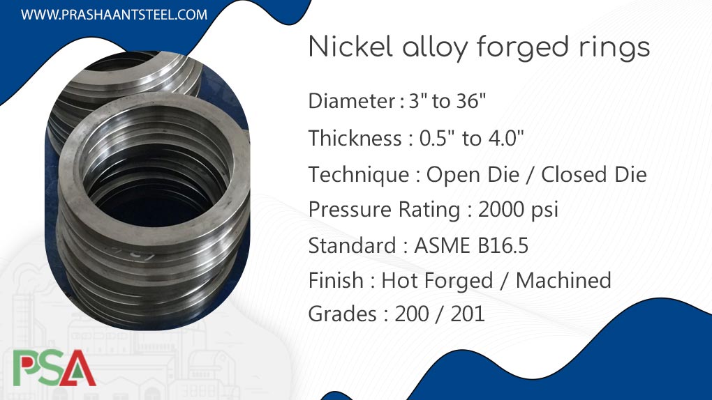 Nickel Alloy Forged Rings Nickel Alloy Forged Rings