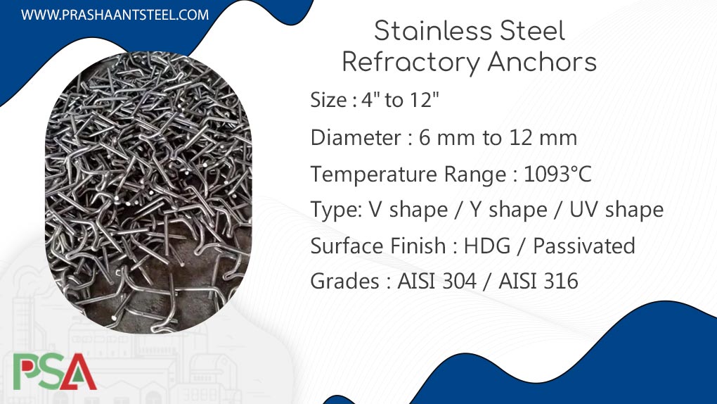 Stainless Steel Refractory Anchors Stainless Steel Refractory Anchors