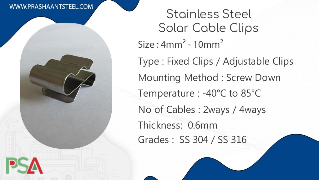 Stainless Steel Solar Cable Clips