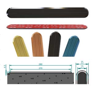Stainless Steel Tactile Directional Strip With Pvd Coating & Self Adhesive