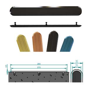 Stainless Steel Tactile Directional Strip With Pvd Coating 
